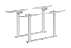 MILADESIGN stolová kancelářská konstrukce dvojitá LN 3814 stříbrná