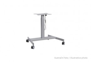 MILADESIGN centrální stolová noha na kolečkách elektrická LN3901EL stříbrná
