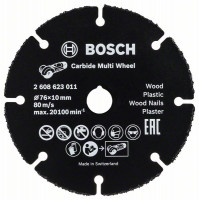 BOSCH 2608901196 Řezný kotouč Carbide Multi Wheel, 76 mm