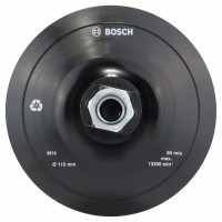 BOSCH 2608601076 Opěrný talíř s upínacím systémem se suchým zipem, 115 mm