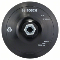 BOSCH 2608601077 Opěrný talíř s upínacím systémem se suchým zipem, 125 mm