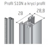 S-profil S10N stříbrný elox 2,7m