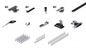 HAWA 31507 Folding Concepta III 25 Pull základní sada, 1700 - 2900mm