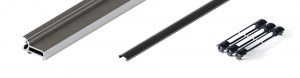 HAWA 31526 Folding Concepta III 20 vertikální profil, 1200 - 2200mm, černá