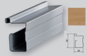IC-4mm lišta svislá Standard bronzová 2,75m