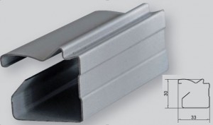 IC-10mm lišta svislá široká Classic arktická stříbrná