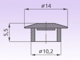 Krytka montážního otvoru průměr 10mm šedá