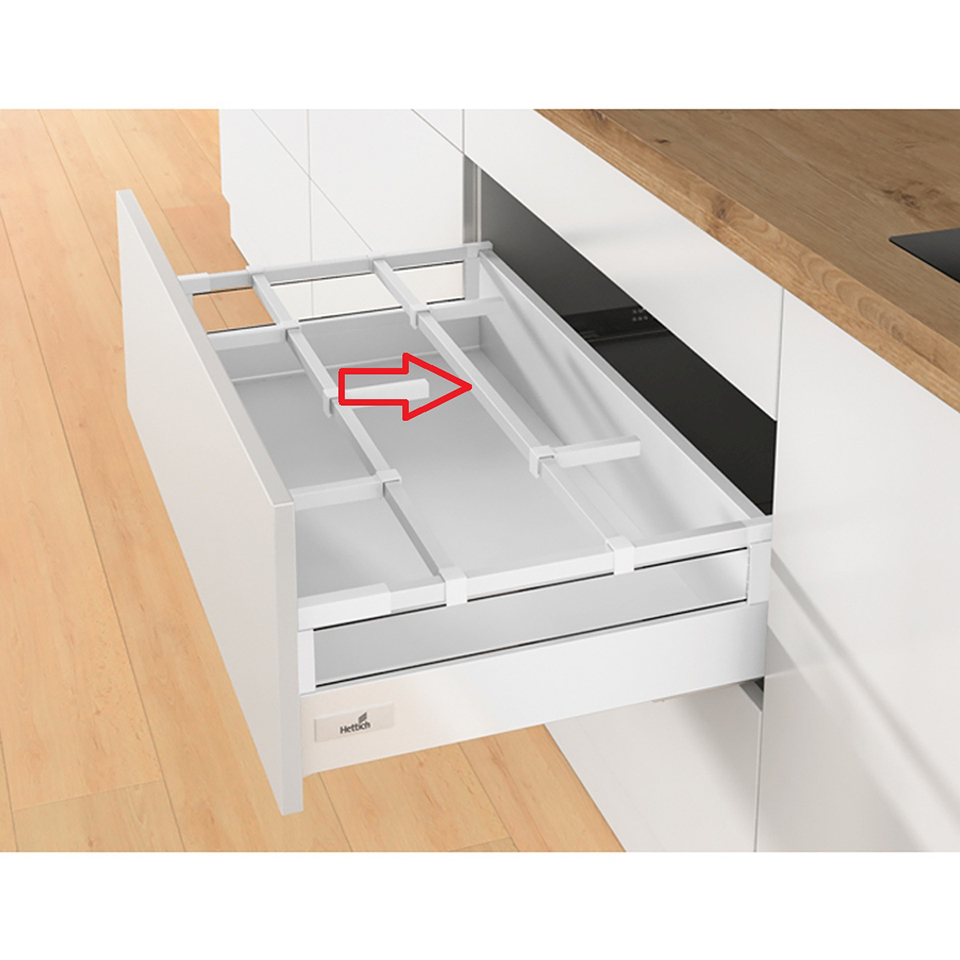 HETTICH 9378767 Atira příčný reling KB1200, L=1102mm, bílá