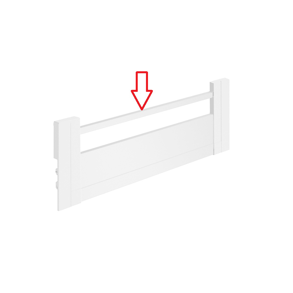 HETTICH 9378767 Atira příčný reling KB1200, L=1102mm, bílá