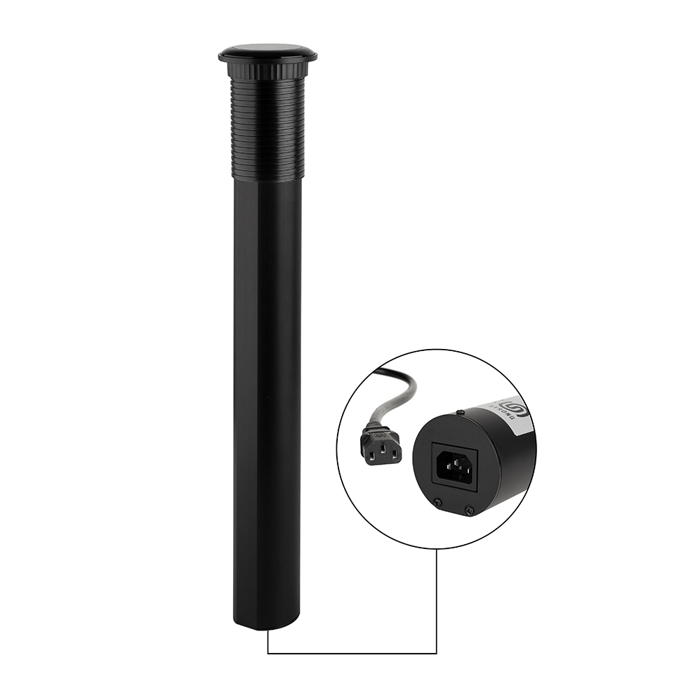 StrongPower elektricky výsuvná zásuvka 3x 230V FR, USB A+C, bezdrát. nab černá