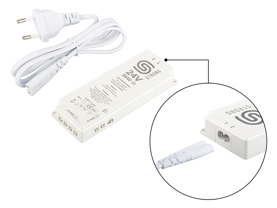 K-StrongLumio LED COB 24V 12W/m teplá, Surface stříbrná, krytka průsvitná, 2m