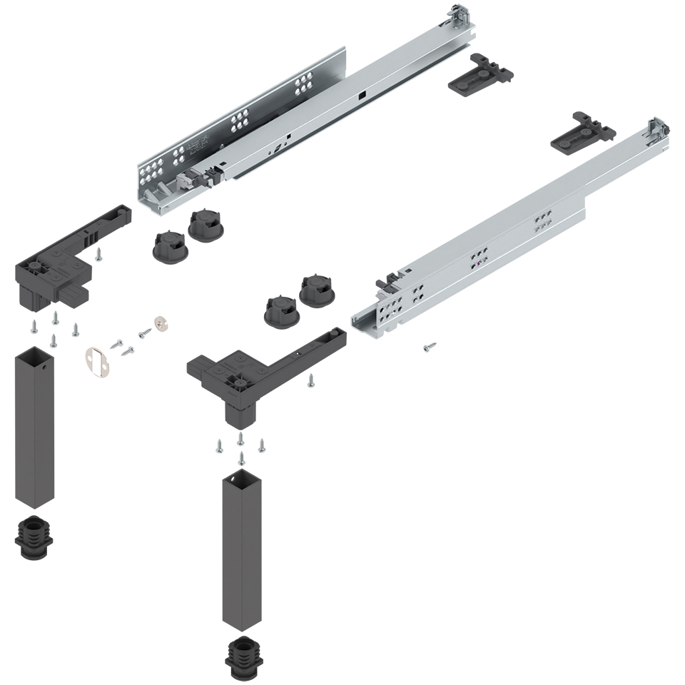 BLUM Z95.4600 Space Step, sada 460mm, tmavě šedá OG