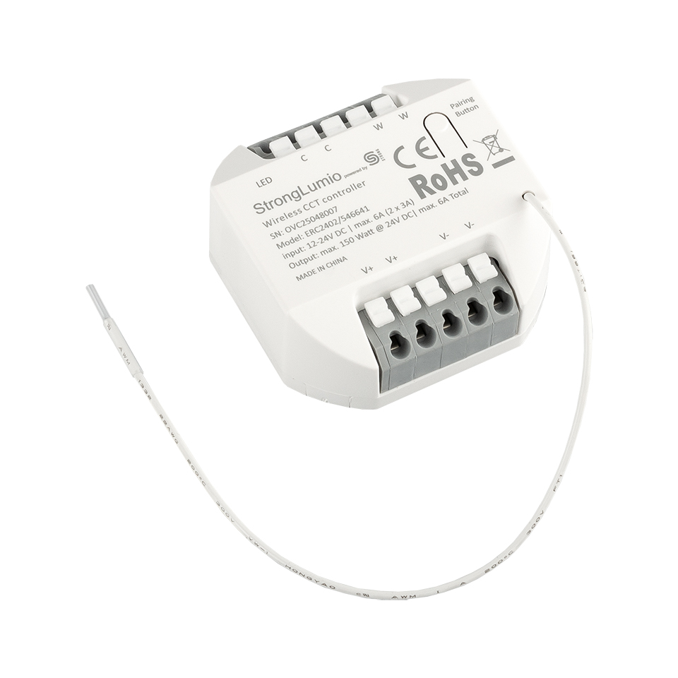StrongLumio přijímač pro bezdrátové samonapájecí vypínače 12/24V 2PIN CCT