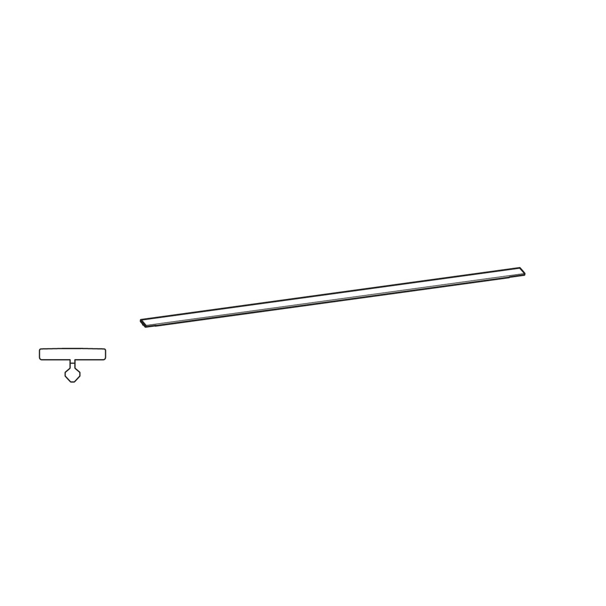 HETTICH 9347516 AvanTech YOU dekorativní profil hybrid, 500mm, bílá