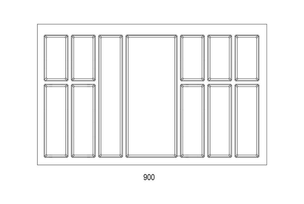 Příborník Classico Split 822x474mm antracit