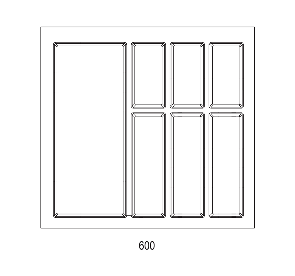 Příborník Classico Split 522x474mm antracit